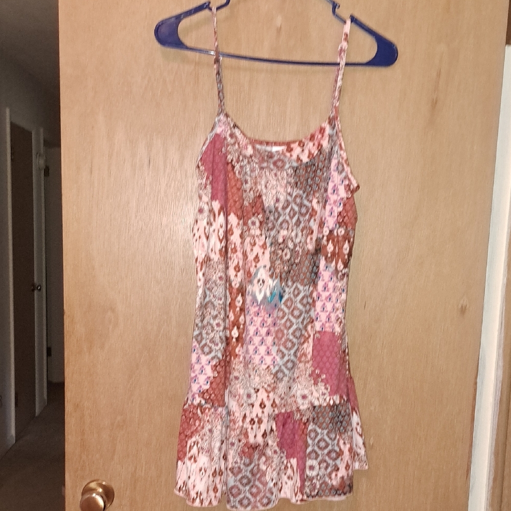 JoyspunPatchwork Spaghetti Strap Top Pajamas L